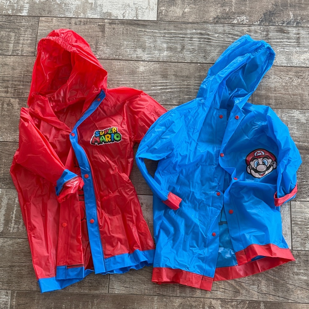 Super Mario Red and Blue Raincoats